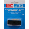 Peco Lectrics PL-9 Mounting Plates for PL-10 Turnout Motors (5 Pack)