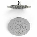 STAINLESS STEEL SHOWER HEAD AND FITTING / 20 x 20 cm