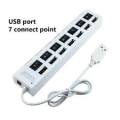7 PORT USB CHARGER 2.0 HUB...INDIVIDUAL ON-OF SWITCHES !!