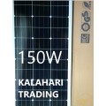 150W POLYCRYSTALLINE SOLAR PANEL-WITH CONNECTOR BOX , CABLES ,2 X CLAMPS & CABLE CONNECTORS