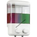 Sanitizer/Double bathroom/Kitchen liquid soap /Body wash /Conditioner wall mount dispenser 2 x 500ml