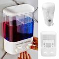 Double bathroom / kitchen liquid soap /body wash /conditioner wall mount dispenser 2 x 500ml