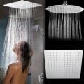 STAINLESS STEEL RAINFALL SHOWER HEAD 200MM X 200MM...SQUARE ...SUPERIOR QUALITY
