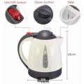 12V 1L CAMPING / TRAVELLING KETTLE WITH BATTERY CLAMPS