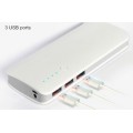 20 000mah POWER BANK WITH MULTI USB ADAPTER...VARIOUS COLOUR TRIM ...LED LIGHT ....CHARGE INDICATOR