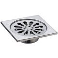 Floor Drain Trap with Removable Cover,Stainless Steel Shower Drain with Drainage Guards,100mmX100mm
