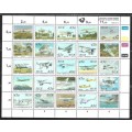 South Africa 1993 Sc849A-Y Aviation Aircraft Aeroplanes Complete Full Sheet Unmounted Mint LB2