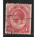 Union Of South Africa 1914 King George 1d Red Coil Stamps 0596