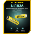 NITECORE NL1836 High-Performance Rechargeable 18650 Li-ion Battery (3,600mAh)