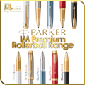 PARKER IM PREMIUM Rollerball Pen - Blue/Grey Lacquer Finish with Chrome Trim