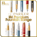 PARKER IM PREMIUM Fountain Pen - Black/Gold Finish with Anodization Gold Trim