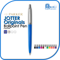 PARKER JOTTER ORIGINALS Ballpoint Pen - Blue Plastic with Chrome Trim Finish