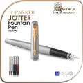 PARKER JOTTER  Fountain Pen - Stainless Steel with Gold Trim Finish