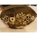 RUSSIAN MILITARY CEREMONIAL UNIFORM HAT, WITH MILITARY BADGES OF ACHIEVEMENTS, GREAT COLLECTORS ITEM