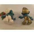 VERY COLLECTABLE 2 x SMURFS FROM W.GERMANY (PEYO), VALUE!!!