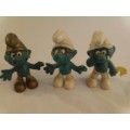 VERY COLLECTABLE 3 x SMURFS FROM W.GERMANY (PEYO), VALUE!!!