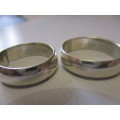 QUALITY - 2 x PLAIN 5mm D-SHAPE BANDS - CONDITION NEW , SIZE P (BID IS PER BAND) - SEE BELOW