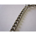 STUNNING MENS STERLING SILVER BRACELET IN GOOD CONDITION, WEIGH 19.4g -WIDTH 6.5mm SEE BELOW.