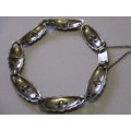 NICE ANTIQUE 18cm STERLING SILVER BRACELET IN VERY GOOD CONDITION, WEIGH 13.6g - SEE BELOW.