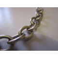 BEAUTIFUL 41cm -HEAVY 925. SILVER CHOKER CHAIN IN VERY GOOD COND.-WEIGH 35.2g, WIDTH 8mm, SEE BELOW.