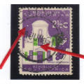 RARE 1961 TYPE I,- 2.5cent PRINT FLAW, BIG GREEN SHIFT TO THE LEFT, GREAT STAMP ,SEE BELOW.