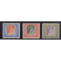 1954 RHODESIA & NYASALAND- MOUNTED MINT STAMPS, SG. 10,12,13 CAT. VALUE R820 MINT- SEE SCAN.