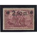 GERMANY 1920- ''2.50/2MK''  UMM STAMP, PURPLE BROWN- CAT. VALUE R1400 - GOOD COLLECTION STAMP.