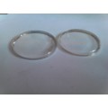 49 x UNUSED STELLA ARMED DOUBLE/GILTED/CHROME CRYSTAL WATCH GLASSES, VERY GOOD VALUE- READ BELOW.
