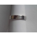 QUALITY -  SOLID 925. STERLING SILVER 4mm FLAT BAND - SIZE V - 3 x AVAILABLE - PLEASE READ BELOW
