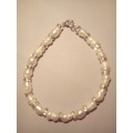 BEAUTIFUL and ELEGANT, REAL CULTURED PEARL BRACELET WITH CZ  WHEELS - PLEASE READ BELOW.