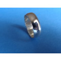 QUALITY - 5mm SOLID 925. STERLING SILVER D-SHAPE BAND - SIZE T (2x AVAILABLE) - SEE BELOW