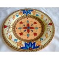 SUNNING LARGE GEORGIO HAND PAINTED and HAND CRAFTED PLATE - VERY GOOD CONDITION - SEE AND READ BELOW