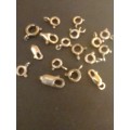 LOT OF 17x STERLING SILVER CLASP´S - ALL GOOD WORKING CONDITION - (ONE BID TAKE ALL) -  READ BELOW.