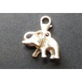 GORGEOUS ELEPHANT SILVER 925. CHARM WITH LOBSTER CLASP - WEIGHT 2.5g (3x AVAILABLE) - READ BELOW.
