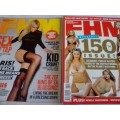 2 x FHM 2012 MAGAZINES (JUNE, 150th SPECIAL ISSUE) - SEE FOR MORE INFO BELOW.