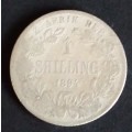 ZAR PAUL KRUGER 1894 SILVER ONE SHILLING - SEE SCANS FOR CONDITION - PLEASE READ BELOW.