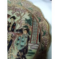 AMAZING & RARE/VINTAGE CHINESE LARGE PORCELIAN HAND PAINTED GOLD GILDED PLATE -VALUE R3500.