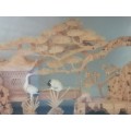 VINTAGE CHINESE HAND CARVED, CORK PAGODA VILLA DIORAMA - VERY COLLECTABLE - PLEASE READ BELOW.