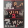 TRIPLE FEATURE 3- DVD SET (SCREAM 1,2 & 3) - VERY GOOD CONDITION - SEE BELOW FOR INFO.
