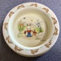 WOW!! Signed Royal Doulton Bunnykins GOING SHOPPING Heavy Bowl