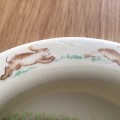Signed Royal Doulton Bunnykins Visiting The Cottage Heavy Bowl