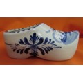 Blue and white porcelain clog