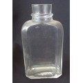 Empty glass medicine bottle