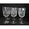 Beautiful red wine crystal glasses set of 6