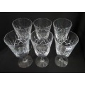 Beautiful red wine crystal glasses set of 6