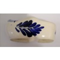 Delft blue and white porcelain Clog Ashtray
