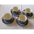 CUP AND SAUCERS - CHURCHILL ENGLAND - SET OF 4