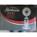 Large Sunbeam 40cm Mist Fan (SMF-16), lcd display, 1.5l water, 7h timer, with remote, in box
