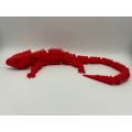 Articulated Red-eyed crocodile skink - 3d Printed 38cm (Red)