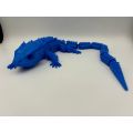 Articulated Red-eyed crocodile skink - 3d Printed 38cm (Blue)